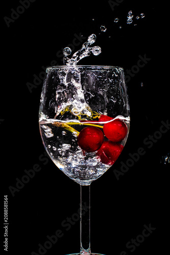 drink, czerwień, wiśnia, alkohol, owoc,