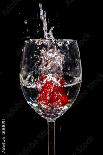 drink, woda, owoc, czerwień,  alkohol,