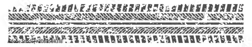Foto Grunge tire tread with detailed rubber skid marks