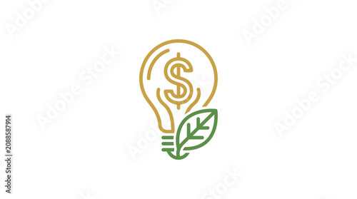 Eco friendly business finance idea concept.