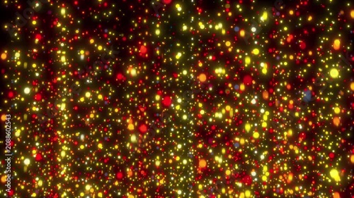 Neon digital rain. Computer generated 3d render