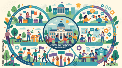 Diverse People Engaged Community Activities.