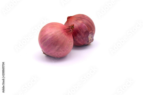 Fotografija Shallots on a white background