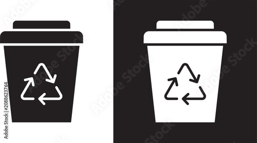Canvastavla Trash compactor icon