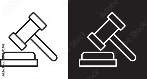 Quadro su tela Auction icon