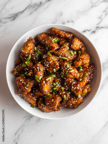 Ma po tofu chinese food in a bowl or plate image