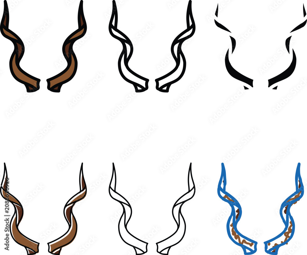 Fototapeta premium antelope wildlife animal color icon vector. antelope pack wildlife animal sign. isolated symbol