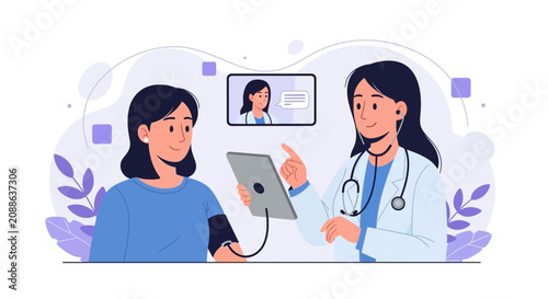 Doctor Consulting Patient Remotely Via Telemedicine on Tablet, Health Check-up