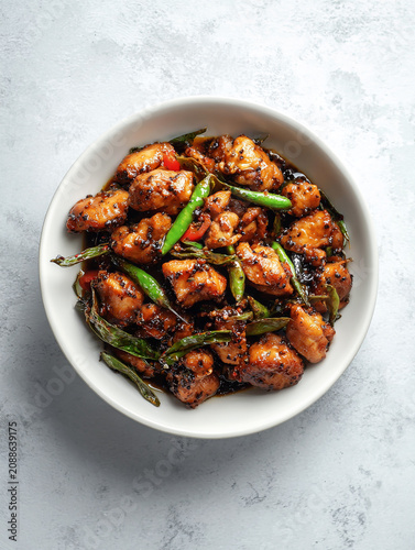 Ma po tofu chinese food in a bowl or plate image