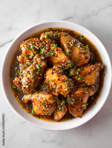 Ma po tofu chinese food in a bowl or plate image