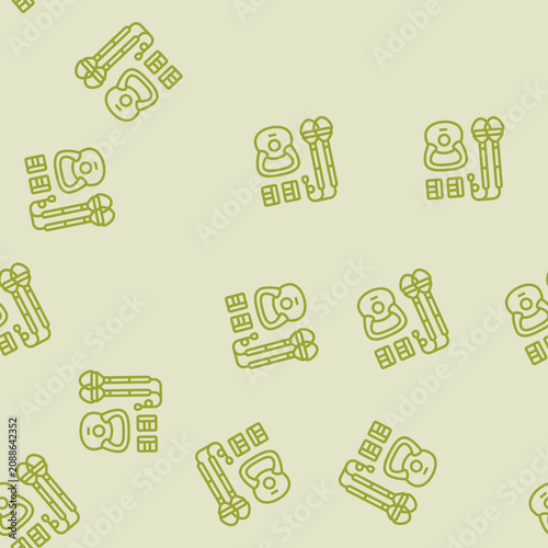 Fotografía training gear clothing vector line seamless pattern training gear clothing sign