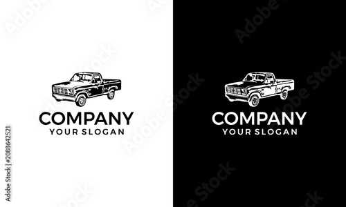 pickup truck logo design