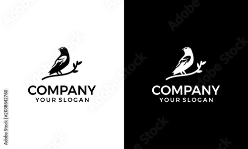 logo of a bird perched on a tree branch
