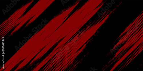 Grunge red sport style modern abstract vector
