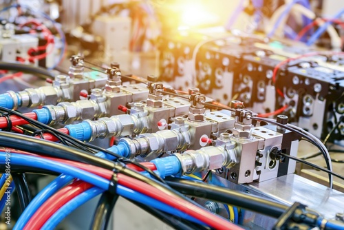Pneumatic Hoses and Connectors on Automated Industrial Machinery