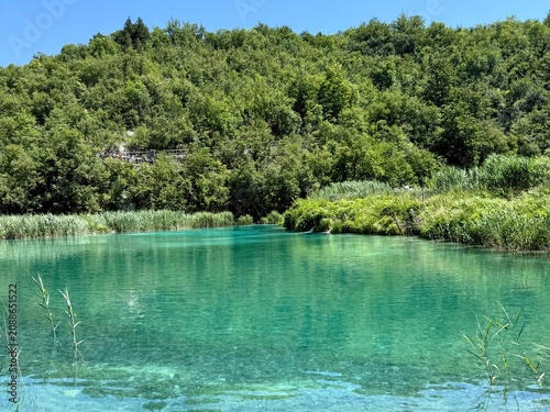 lake in the forest. The Plitvice Lakes is the oldest and the largest national park in the Republic of Croatia. 