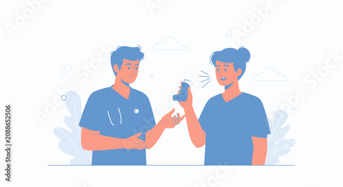 Doctor Advises Patient on Asthma Inhaler Usage for Respiratory Relief