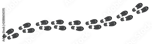 Shoe Footprint Trail Icons Vector Set for Walking Navigation and Tracking