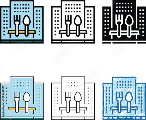 hotel catering service color icon vector. hotel catering service sign. isolated stylized symbol
