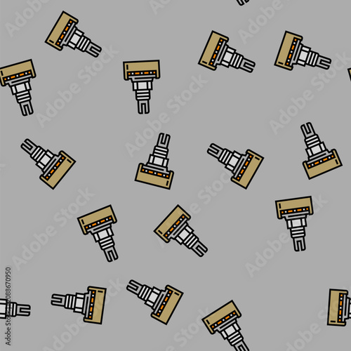 Obraz na plátně potentiometer electronic component vector seamless pattern potentiometer electro