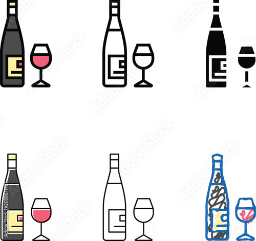 Fotografía zinfandel red wine color icon vector