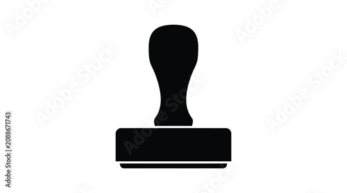 Photos Rubber Stamp Silhouette On White Background imprint