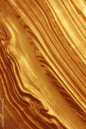 Abstract liquid gold metal with a molten, glossy texture and smooth, wavy patterns.