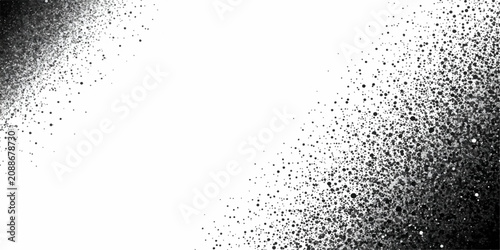 Bild auf Leinwand Abstract Grunge Black and White Wet Glass Background with Water Drops Rain Textu