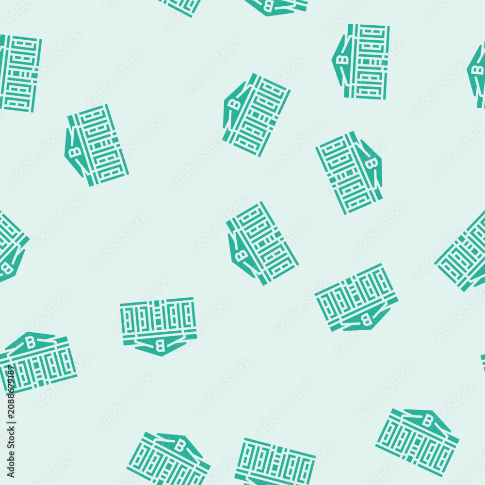Obraz premium city bank building vector glyph seamless pattern city bank building sign illustration