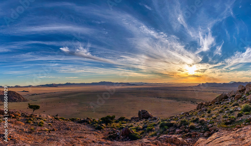 Canvastavla Sonnenuntergang in Namibia