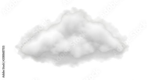 Fluffy white cloud isolated on transparent background