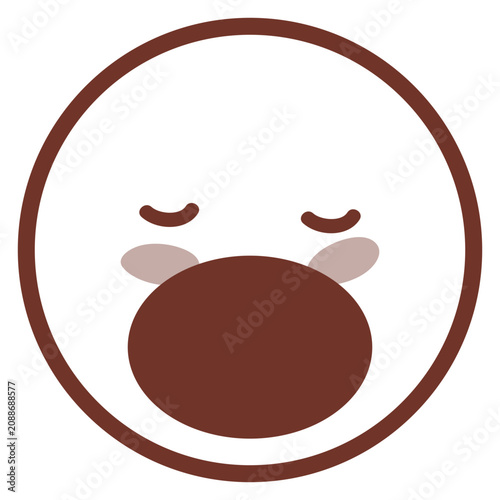 Quadro su tela Cartoon deep sleep emoticon
