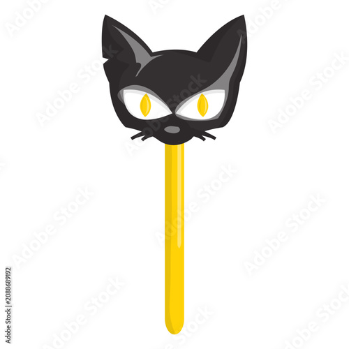 Принти на полотні Halloween cat sweet lolypop