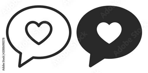 Fotografie Line icon set of tennis players in different action poses with racket and ball o