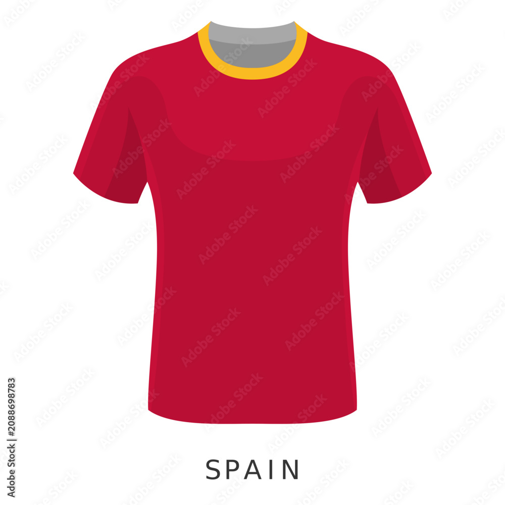 Fototapeta premium Red and yellow t-shirt cartoon