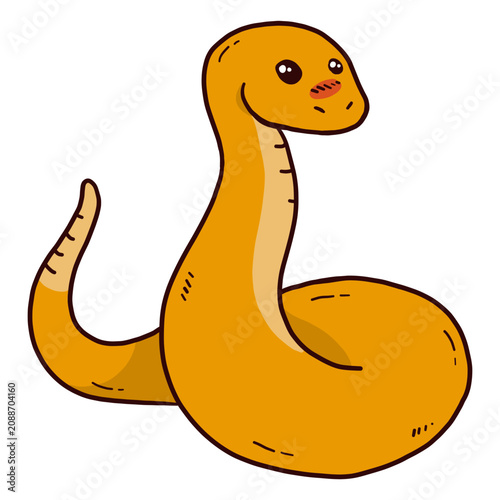 Bild auf Leinwand Cute snake flat
