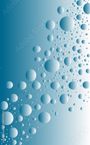 water drops on blue background
