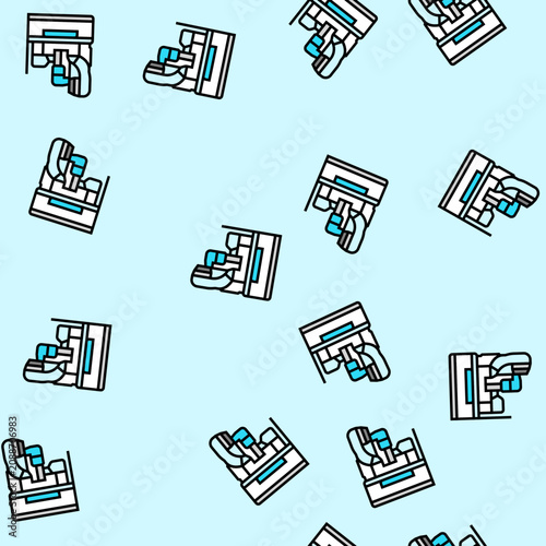 Foto radiation machine cancer treatment vector seamless pattern radiation machine can