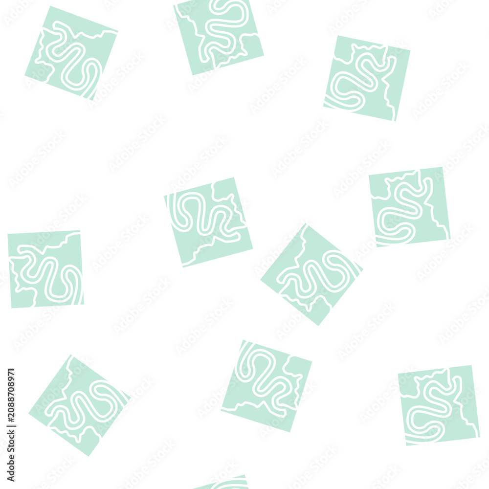 Fototapeta premium meandering river vector glyph seamless pattern meandering river sign illustration