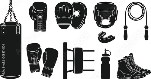 Foto boxing, punch, bag, heavy, glove, mitt, pad, target, focus, shield, headgear, he