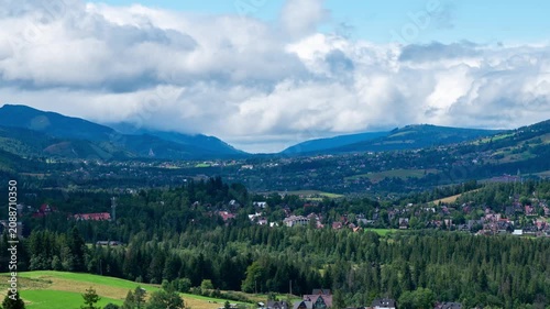 Scenic Daytime Timelapse of Zakopane Horizon and Tatra Hills