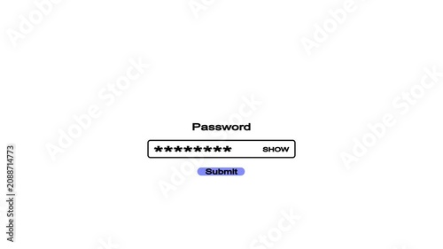 Change Password User Interface Animation with Secure Input Fields