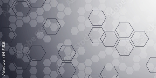 Light gray hexagon technology abstract background soft gradient minimalist honeycomb pattern with subtle hex outlines and faint nodes, cool professional tone,