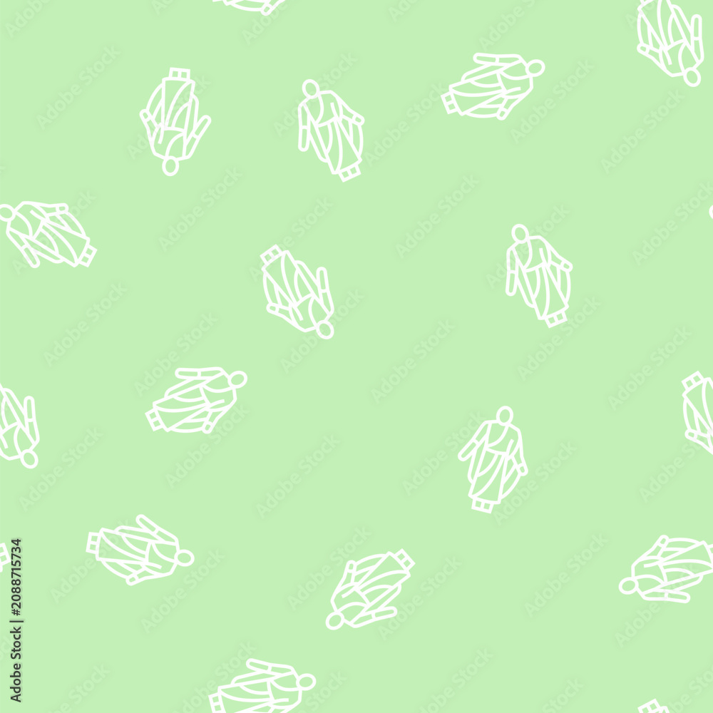 Obraz premium toga ancient rome vector line seamless pattern toga ancient rome sign illustration