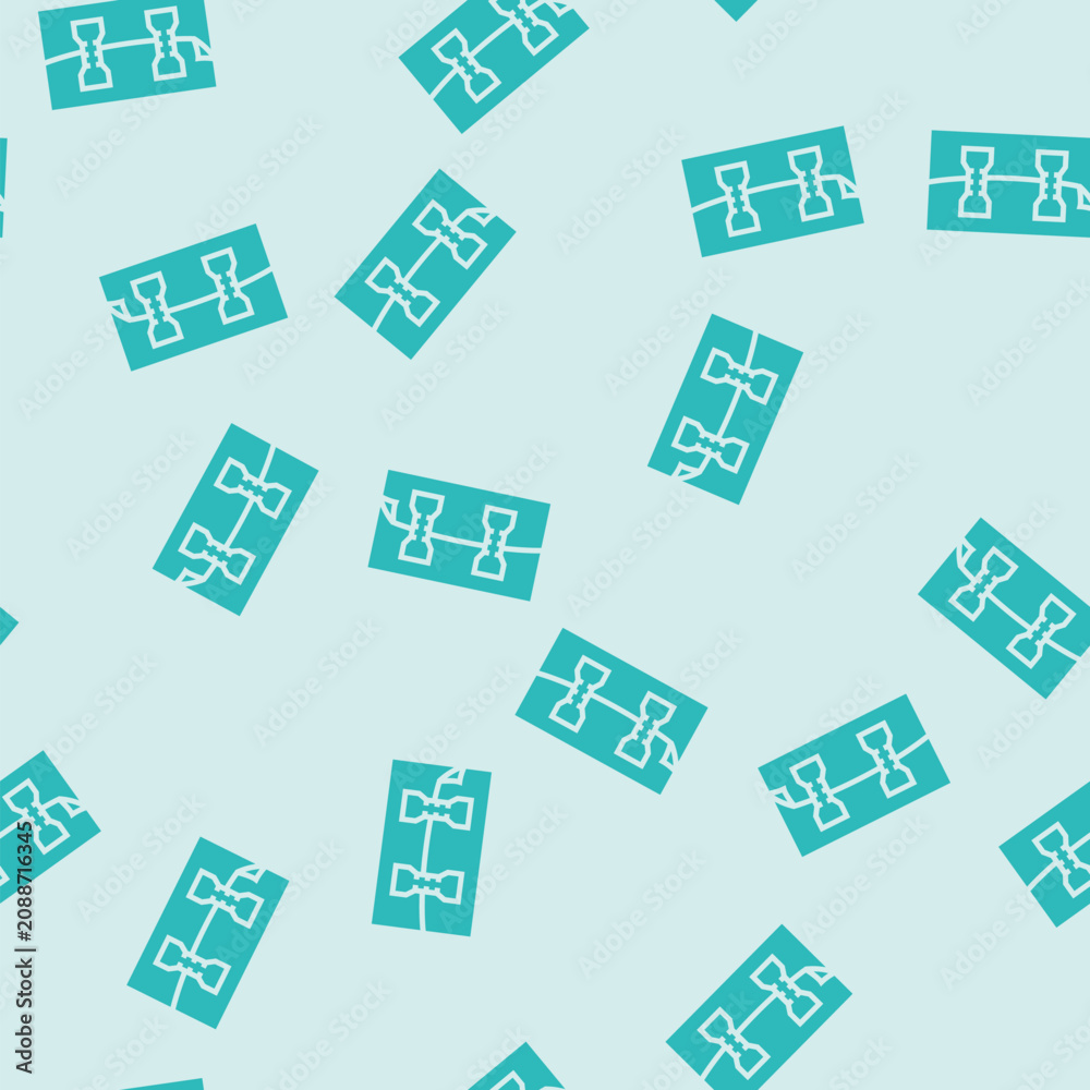 Fototapeta premium medical bandage roll fracture injury vector glyph seamless pattern medical bandage roll fracture injury sign illustration
