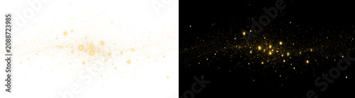 Golden Glitter Wave With Dark Preview Area For Premium Celebration Banner And Decorative Sparkle Overlay