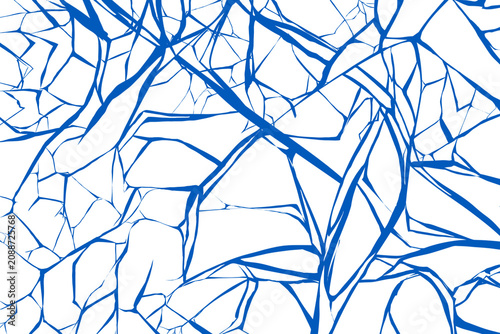 abstract blue interconnected branching pattern without background