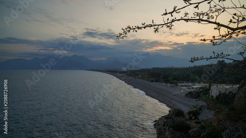Konyaalti Beach in Antalya is one of the two main beaches of the city	