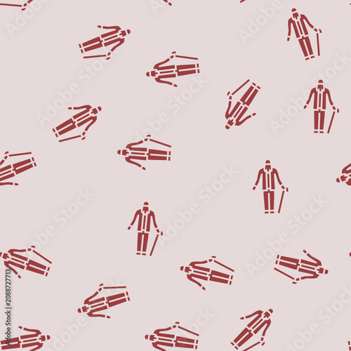 Tableau sur toile aging person mortality vector glyph seamless pattern aging person mortality sign