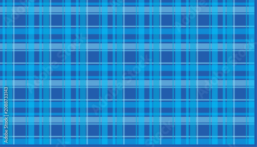 Tartan plaid check seamless pattern with blue tone stripe texture is perfect for traditional apparel fabric print and commercial website backdrop banner design decoration